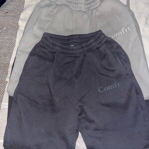 Comfrt jogger sweatpants- beige and grayish brown